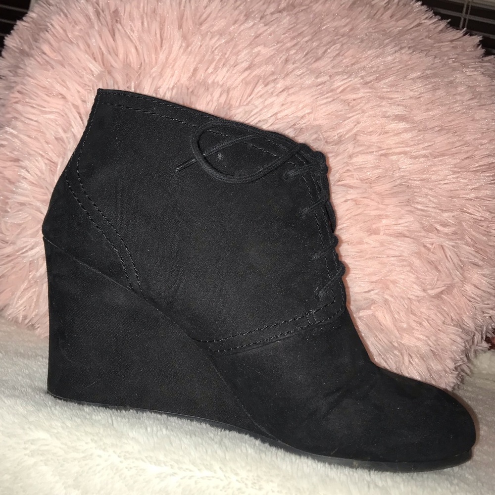 Ankle Black Boot Heel